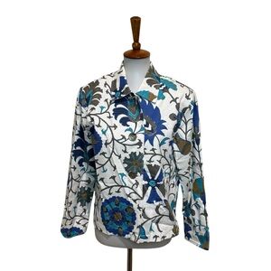Vintage Painted Pony Floral Patterned Jacket Size Medium